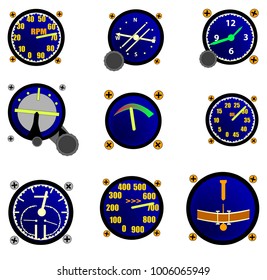 A random selection of aircraft gauges.