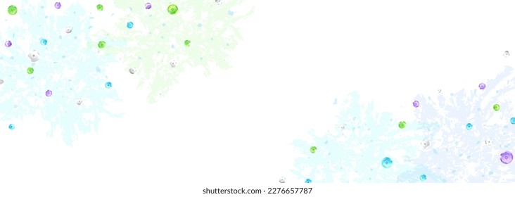 Random sequin polka dot pattern, handcraft style illustration