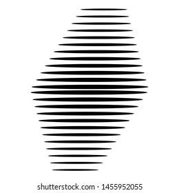 random shape futuristic graphic black monochrome isolated on white design element template geometric form vector lines