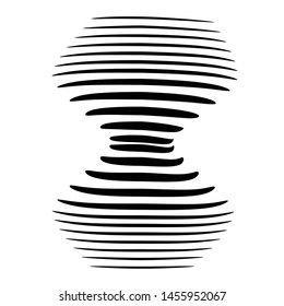 random shape futuristic graphic black monochrome isolated on white design element template geometric form vector lines