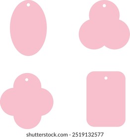 Random Shape Text Template Tags Card