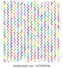 Random shapes arranged as mosaic, tessellating pattern. Colorful, vibrant Vector design. Mishmash, jumble, and tangle concept illustration