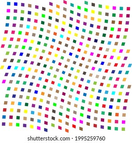 Random shapes arranged as mosaic, tessellating pattern. Colorful, vibrant Vector design. Mishmash, jumble, and tangle concept illustration