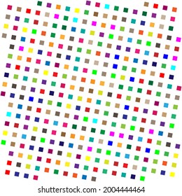 Random shapes arranged as mosaic, tessellating pattern. Colorful, vibrant Vector design. Mishmash, jumble, and tangle concept illustration