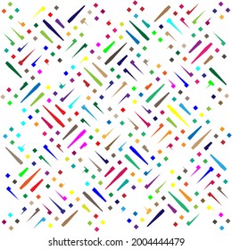 Zufällige Formen, die als Mosaik angeordnet sind, tesselierendes Muster. Farbiges, lebendiges Vektordesign. Mishmash, Jumble und Tangle Conceptgrafik