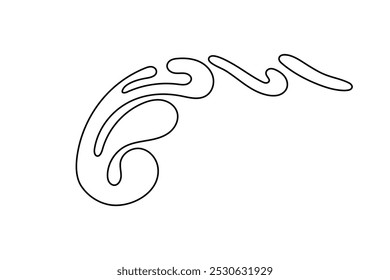 Random Shapes Organic Line Blobs. Outline 2d vector image. Sticker for social media. Backdrop.