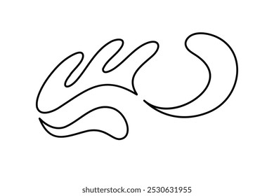 Formas al azar Línea orgánica Blobs. Esquema de Imagen de Vector 2d. Pegatina para las redes sociales. Telón de fondo.