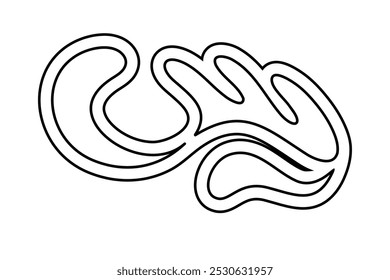 Formas al azar Línea orgánica Blobs. Esquema de Imagen de Vector 2d. Pegatina para las redes sociales. Telón de fondo.