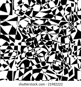 Random shapes seamless  optical illusion pattern.