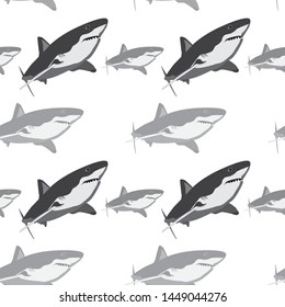 Random Shark Seamless Background Vector Stock Vector (Royalty Free ...