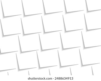 Random shifted white cube boxes block background wallpaper banner with copy space.