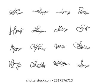 Random signature for idea, Linear logo idea for company