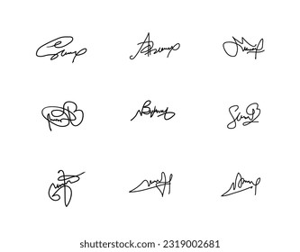 Random signature for idea, Simple logo design for company