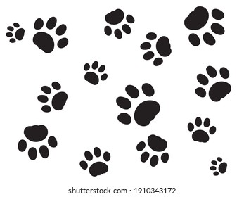 random size animal footprint background