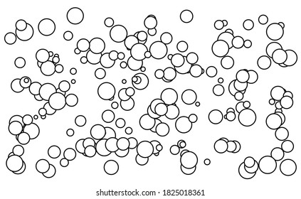 random size circle bubble pattern on white background