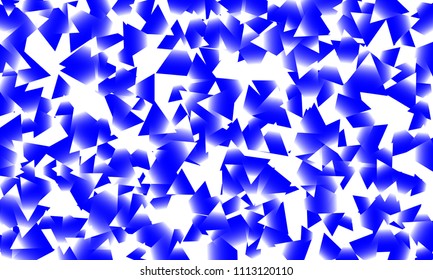 Random size and rotate blue white triangle