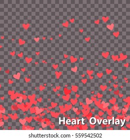 Random Sized Different Colored Heart Shapes Raising Upward | EPS10 Vector