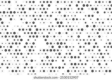 Random sized dotted grid with hollow center circles