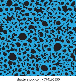 Random sloppy circles seamless pattern, repeat background