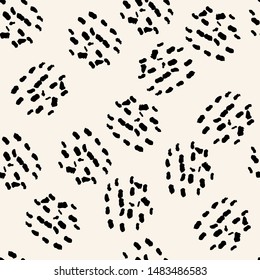 Random speckle dots seamless pattern. Hand drawn splash spray vector texture. Brush painted stains. For print, digital paper, textile, fabric, hand drawn grunge textures