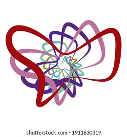 Random spiral, swirl, twirl element set abstract vector. Concentric, radial and circular lines shape. Abstract clip-art