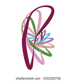 Random spiral, swirl, twirl element set abstract vector. Concentric, radial and circular lines shape. Abstract clip-art