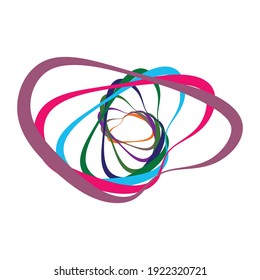 Espiral aleatoria, giratoria, elemento twirl conjunto vector abstracto. Forma de líneas concentradas, radiales y circulares. Imágenes prediseñadas abstractas
