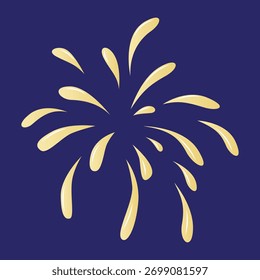 Random splashes on dark blue night background. Fireworks, sparks, splashes, lights, abstract decor.