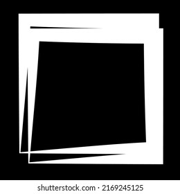 Random square contour frame, border element