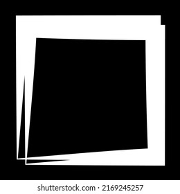 Random square contour frame, border element