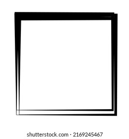 Random square contour frame, border element