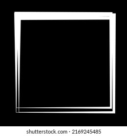 Random square contour frame, border element