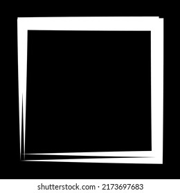 Random square contour frame, border element
