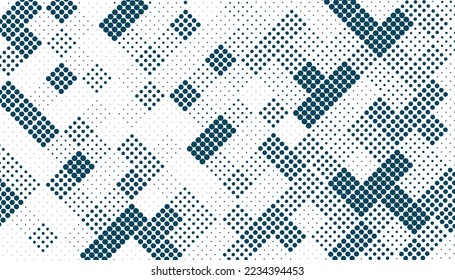 Random square halftone pattern Free Vector Image