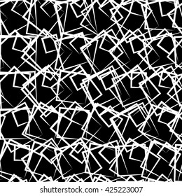 Random squares abstract uncolored pattern