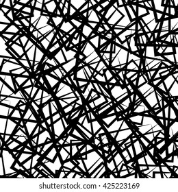 Random squares abstract uncolored pattern