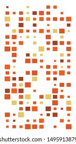 Random squares mosaic pattern. Pixelated, fragmentation halftone design. Random distribution square shapes. Irregular array, grid, mesh. Matrix of random quadrangles