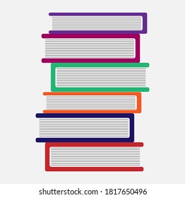 Random Stack of Books Vector