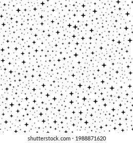 Random star shape pattern, background. Seamlessly repeatable.
