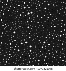 Random star shape pattern, background. Seamlessly repeatable.