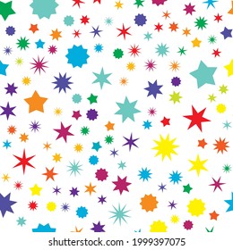 Random star shape pattern, background. Seamlessly repeatable.