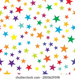 Random star shape pattern, background. Seamlessly repeatable.
