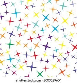 Random star shape pattern, background. Seamlessly repeatable.