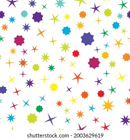 Random star shape pattern, background. Seamlessly repeatable.