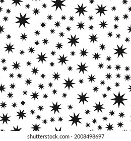 Random star shape pattern, background. Seamlessly repeatable.
