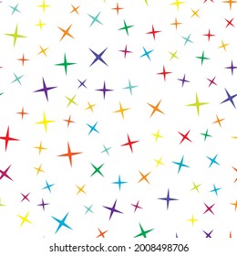 Random star shape pattern, background. Seamlessly repeatable.