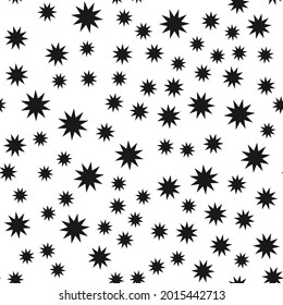 Random star shape pattern, background. Seamlessly repeatable.