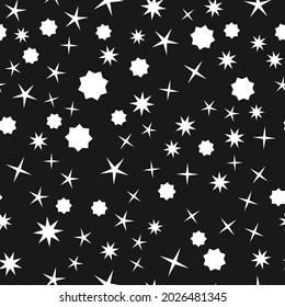 Random star shape pattern, background. Seamlessly repeatable.