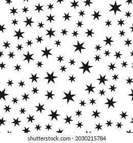 Random star shape pattern, background. Seamlessly repeatable.