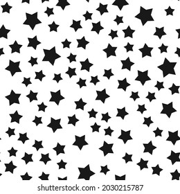 Random star shape pattern, background. Seamlessly repeatable.